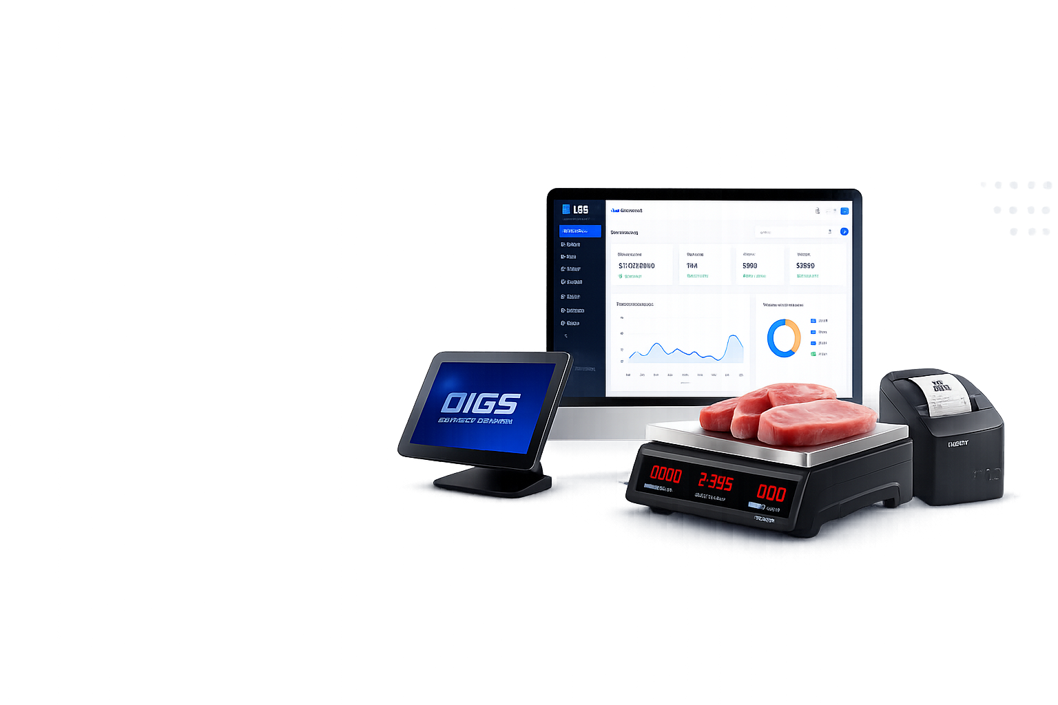 Dashboard, equipamentos e sistemas IGS